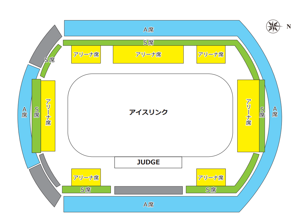 全日本フィギュア年の座席表は コロナ対策は 飲食はできるの